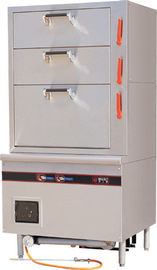 Rostfreies des Gas-48KW Fach Nahrungsmitteldes dampfer-3 für Küchen-Ausrüstungen, 900x820x1850mm